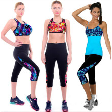 2015 New Designed Women Workout Printed Cropped Pants (56120)